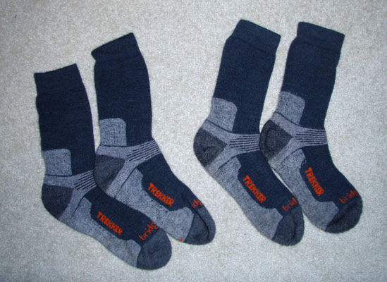 which socks were used on the test?
